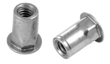 【YOURNUS】Core Rivet Half Sleeve uxcell M4 Half Hex Body Rivet Nuts, 60pcs 304 Stainless